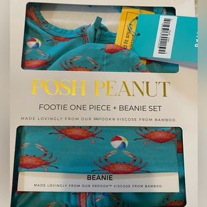 NWT! Posh Peanut Footie Beanie & Set Sz: 18-24 Months